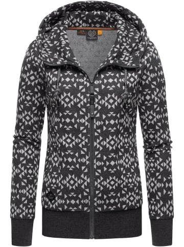 ragwear Sweatjacke Cinda Zip in Dark Grey