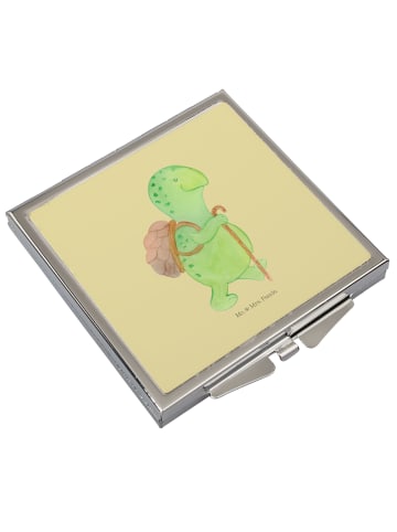 Mr. & Mrs. Panda Handspiegel Schildkröte Wanderer ohne Spruch in Gelb Pastell