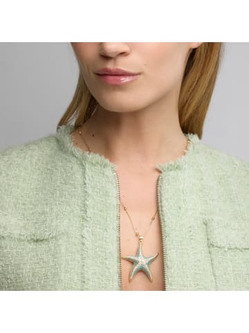 Luxenter Halskette mit 18-karätigem Gelbgold-Finish und weißer Perle – Ruko