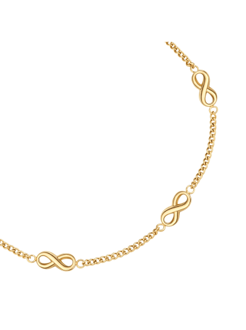 Glanzstücke München Armband Infinity aus Edelstahl in gelbgold