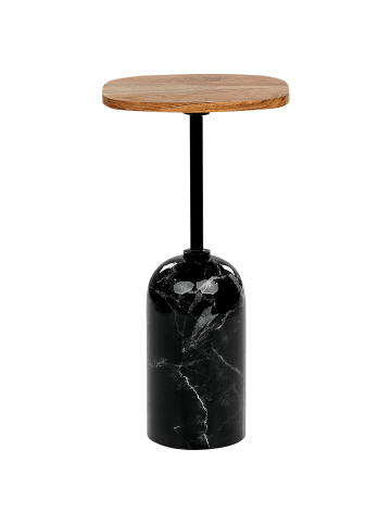 Beliani Beistelltisch OASIS in Schwarz/Braun - (W) 30 x (H) 59 x (L) 30 cm