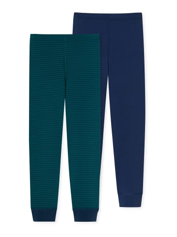 Schiesser Lange Unterhose 95/5 Organic Cotton in dunkelblau, dunkelgrün