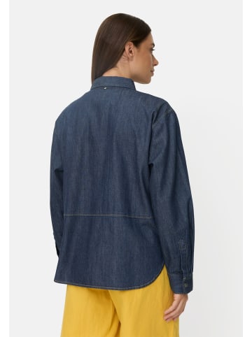 Camel Active Jeansbluse mit Brusttaschen in Indigoblau