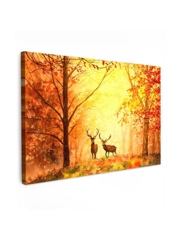 MuchoWow Leinwand bilder Herbsthirsche (BxH)