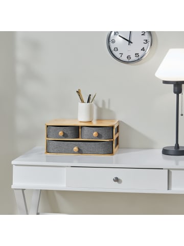en.casa Organizer Mäntsälä Bambus in Beige (H)80cm (B)23cm (T)23cm