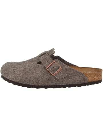 Birkenstock Clogs Boston Wollfilz schmal in braun