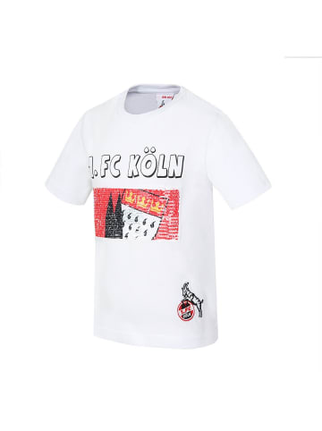 Fußballverein 1. FC Köln Shirt "T-Shirt Wendelinstraße" in Weiß