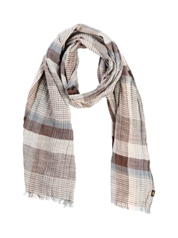 Camel Active Multicolour Webschal aus Baumwoll-Twill in Erdbraun