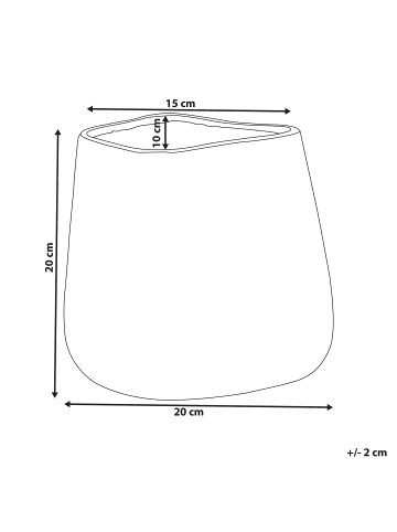 Beliani Dekovase CIRTA in Silber - (W) 20 x (H) 20 x (L) 20 cm