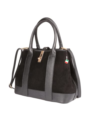 Florence Florence Schultertasche Leder schwarz ca. 36cm