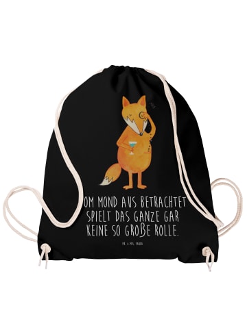 Mr. & Mrs. Panda Materialzug-Rucksack Fuchs Lord mit Spruch in Schwarz