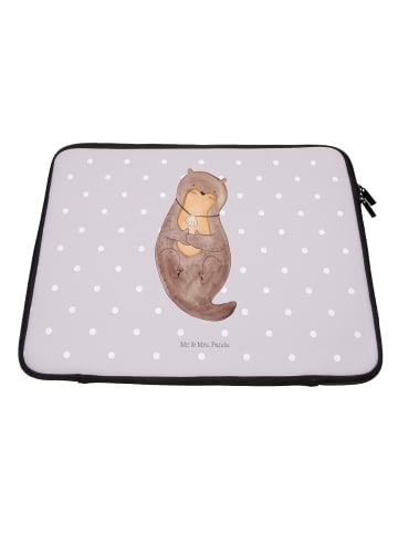 Mr. & Mrs. Panda Notebook Tasche Otter Muschel ohne Spruch in Grau Pastell