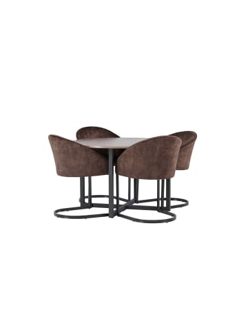 ebuy24 Essgruppe Durango 26 (5-teilig) Nussbaum 120 x 120 cm