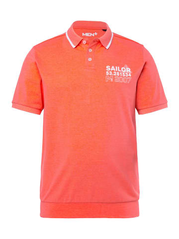 Men Plus Poloshirt in rosenkoralle