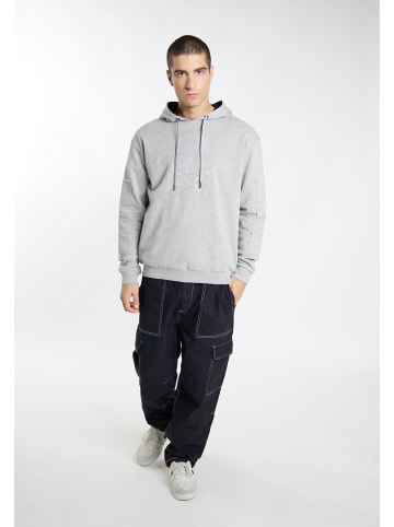 TUFFSKULL Herren Hoodie in Grau Melange