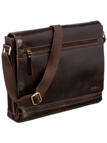 Red Baron Umhängetasche in Rotbraun - (L) 36 x (B) 30 x (H) 10 cm