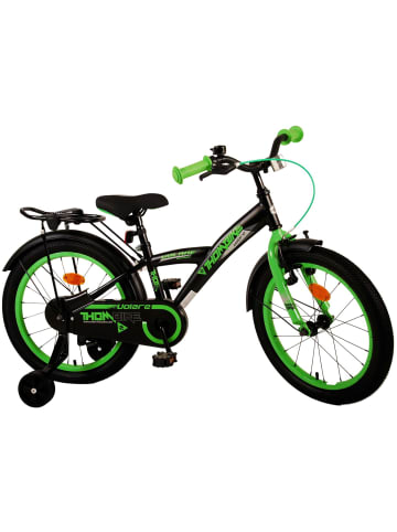 Volare Kinderfahrrad Thombike für Jungen 18 Zoll Kinderrad in Schwarz Grün 4 Jahre