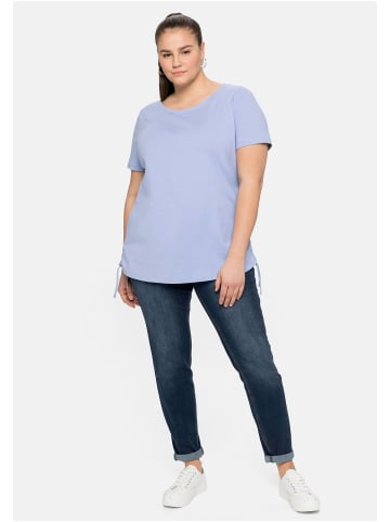 sheego Shirt in mittelblau