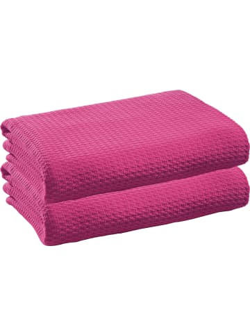 Erwin Müller Baumwolle Sommer-Decke 2er-Pack Siena in pink