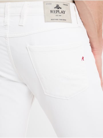Replay Jeans Anbass in weiß