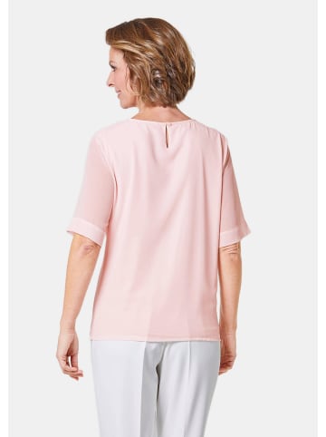GOLDNER Bluse mit schimmernden Pailletten in hellmelba