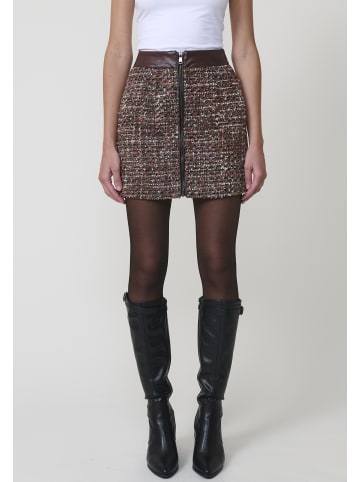 KOROSHI Tweed-Minirock in braun