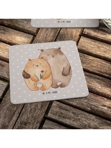 Mr. & Mrs. Panda gläseruntersetzer Bären Liebe ohne Spruch in Grau Pastell