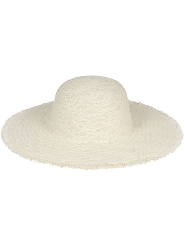 styleBREAKER Geflochtener Sonnenhut in Creme