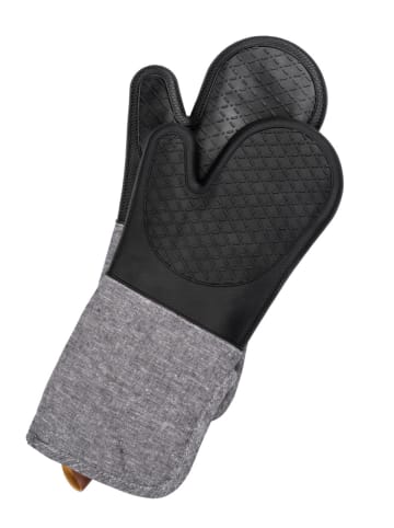 Wenko Topfhandschuhe Silikon Mod. Ada Schwarz, 2er, Topfhandschuhe Silikon Ada Schwarz, 2er in Grau