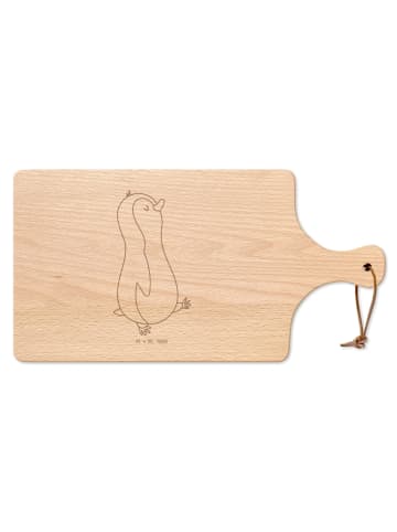 Mr. & Mrs. Panda Schneidebrett Holz Pinguin mHerzieren ohne Spruch in Transparent