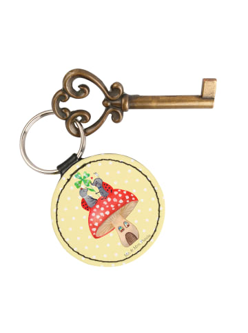 Mr. & Mrs. Panda Anhänger Marienkäfer Fliegenpilz ohne Spruch in Gelb Pastell