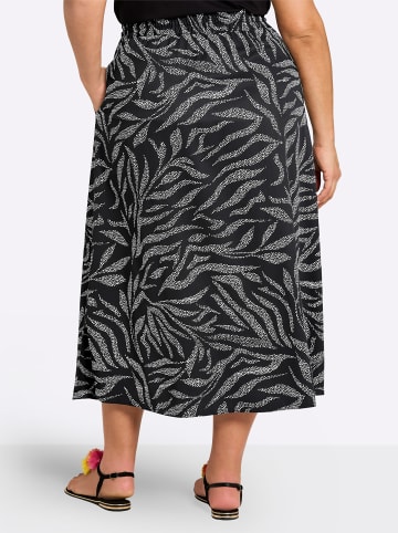 sheego Webrock in schwarz-ecru-bedruckt