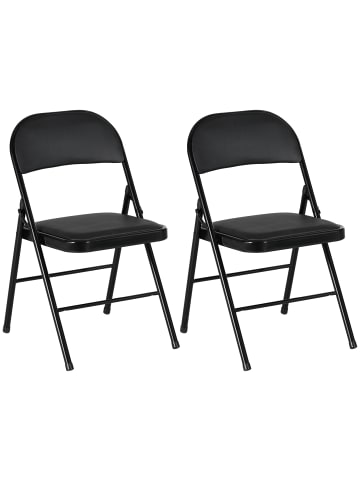 HOMCOM Klappstuhl-45L x 46B x 78H cm-Schwarz
