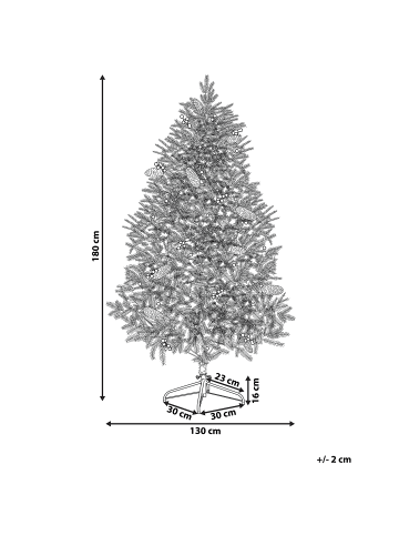 Beliani 2-tlg Weihnachtsbaum JACINTO in Grün/Schwarz