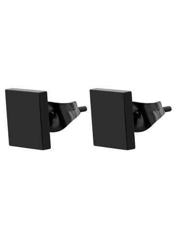 Adeliás Unisex Ohrringe – Ohrstecker aus Edelstahl in schwarz