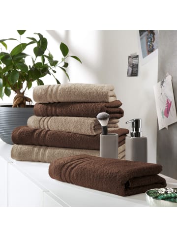 REDBEST Frottier Frottier-Set 2-farbig 6-tlg. New York in braun-beige