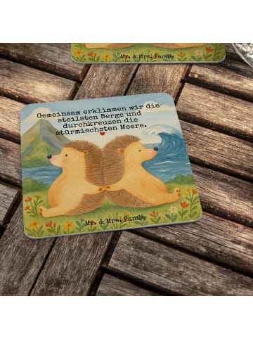 Mr. & Mrs. Panda Tischuntersetzer Igel händchenhaltend Design mi... in Weiß