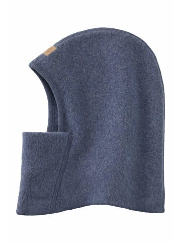 Hessnatur Hessnatur Fleece Kapuzenmütze aus reiner Bio-Baumwolle in graphitblau