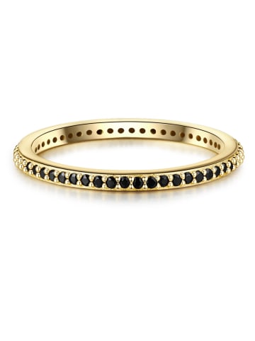 Glanzstücke München Ring aus Sterling Silber mit Zirkonia in gelbgold
