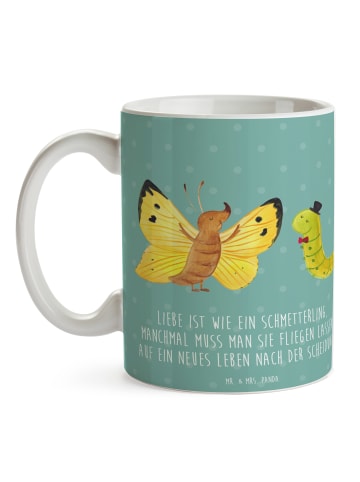 Mr. & Mrs. Panda cappuccinotasse Scheidung Neuanfang mit Spruch in Meeresbrise