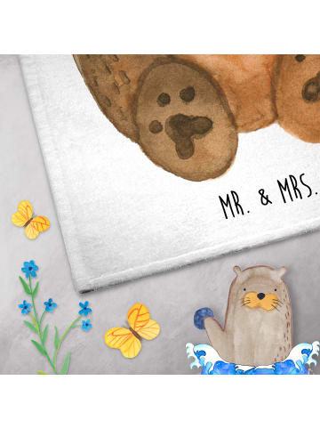 Mr. & Mrs. Panda Handtuch Bär Dankbar ohne Spruch in Weiß