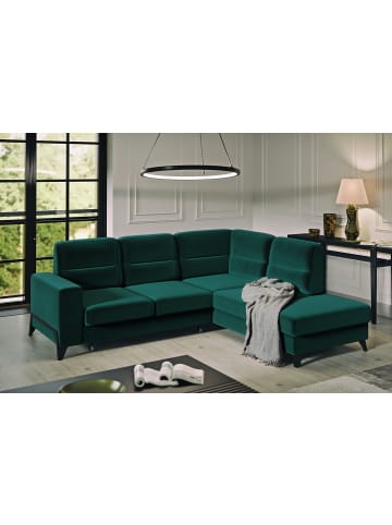 MF Design Cassada Recamiere Rechts in Grün -  (L) 237 x (B) 277 x (H) 100 cm