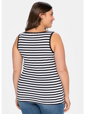 sheego Tanktop in schwarz-weiß