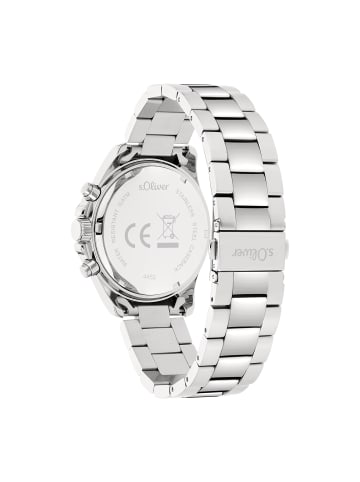 s.Oliver Armbanduhr Solid Chrono in silber