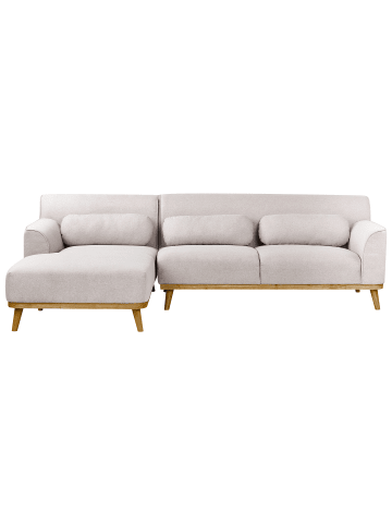 Beliani Ecksofa SIMOS in Grau/Braun - (W) 264 x (H) 80 x (L) 82 cm