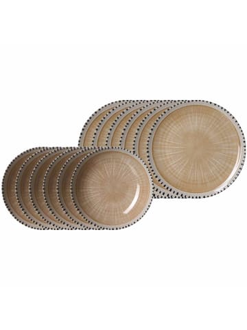 Ritzenhoff & Breker 12er Set Tafelservice Natura in Creme