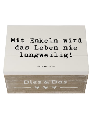 Mr. & Mrs. Panda Geschenkbox Spruch Enkelkinder Abenteuer mit Sp... in Weiß