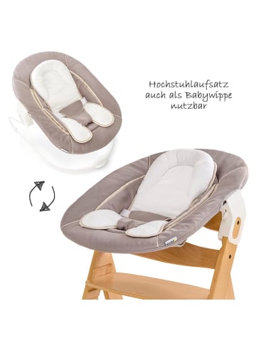 Hauck Alpha Plus Natur Newborn Set - 4-tlg. Hochstuhl in beige