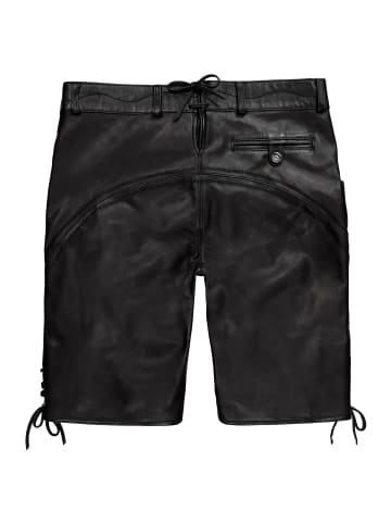 JP1880 Lederhose in schwarz