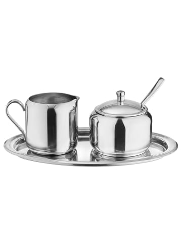 Butlers Sahne/Zucker auf Tablett RITZ 4er-Set in Silber